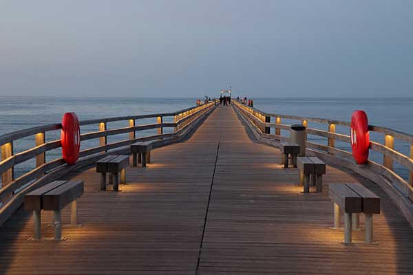 Binz - Seebrücke an Abend