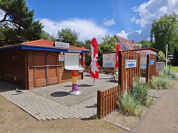 Kiosk 'Seekiste' direkt am Zugang 10P