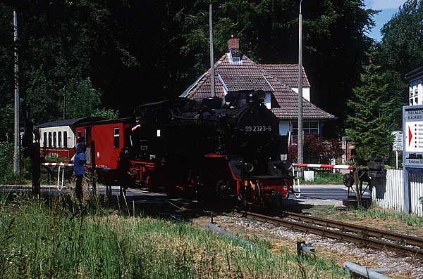 Molli: 99 2323 in Heiligendamm