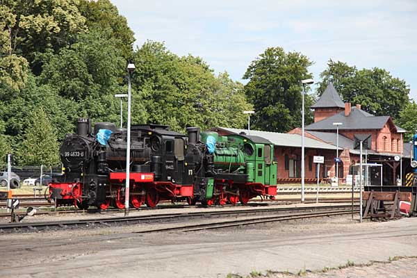 Abgestelle Rügenloks am Bahnhof Putbus