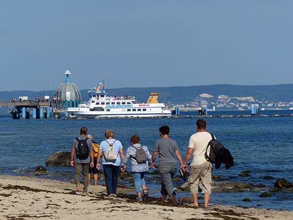 Strandspaziergänger bei Sellin