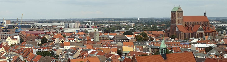 Blick auf die Altstadt von Wismar